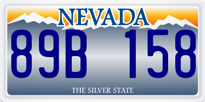 NV license plate 89B158