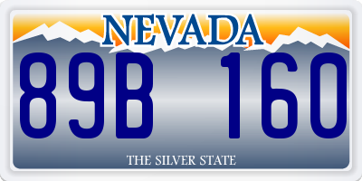 NV license plate 89B160