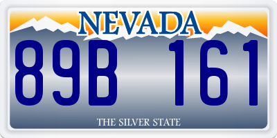 NV license plate 89B161