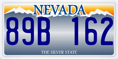 NV license plate 89B162