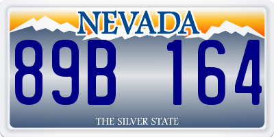 NV license plate 89B164