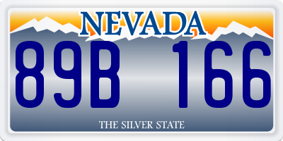 NV license plate 89B166