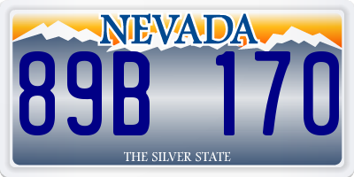 NV license plate 89B170