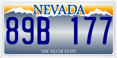 NV license plate 89B177
