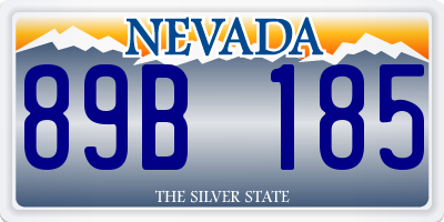 NV license plate 89B185