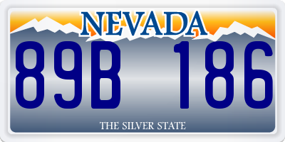 NV license plate 89B186