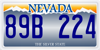 NV license plate 89B224
