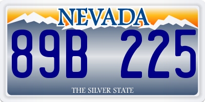 NV license plate 89B225