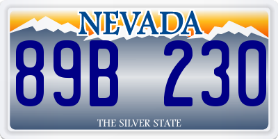 NV license plate 89B230