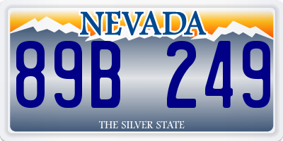 NV license plate 89B249