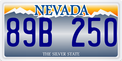 NV license plate 89B250