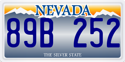 NV license plate 89B252