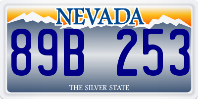 NV license plate 89B253