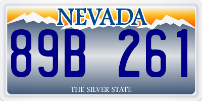 NV license plate 89B261
