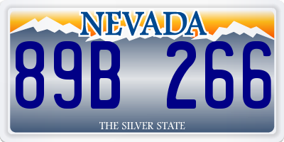 NV license plate 89B266