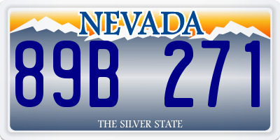 NV license plate 89B271