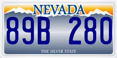 NV license plate 89B280