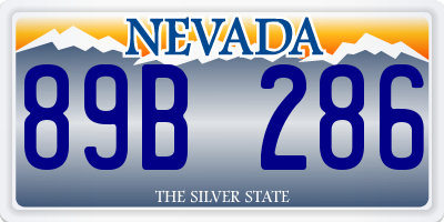 NV license plate 89B286