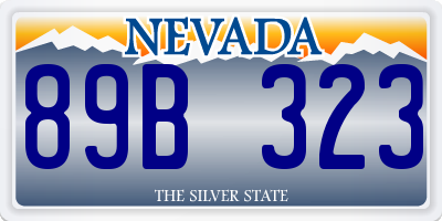 NV license plate 89B323