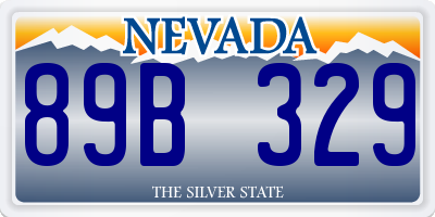 NV license plate 89B329