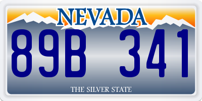 NV license plate 89B341