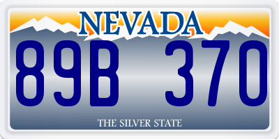 NV license plate 89B370