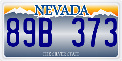 NV license plate 89B373