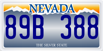 NV license plate 89B388