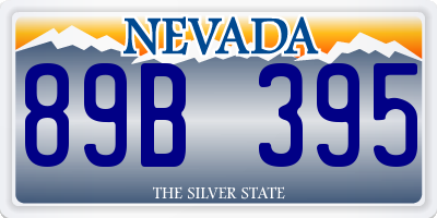 NV license plate 89B395