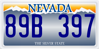 NV license plate 89B397