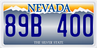 NV license plate 89B400