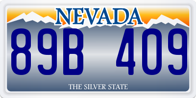 NV license plate 89B409