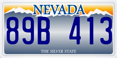 NV license plate 89B413