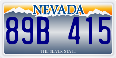 NV license plate 89B415