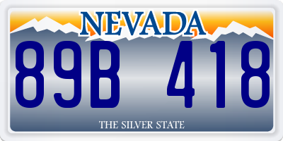 NV license plate 89B418