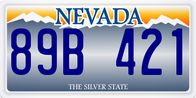 NV license plate 89B421