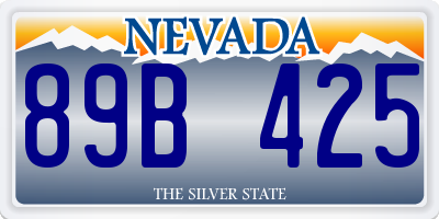 NV license plate 89B425