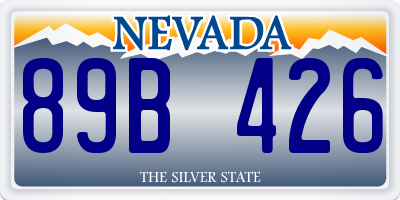 NV license plate 89B426