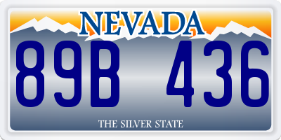 NV license plate 89B436