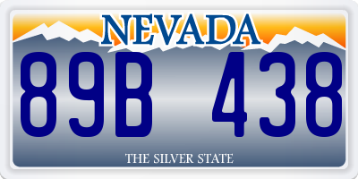 NV license plate 89B438