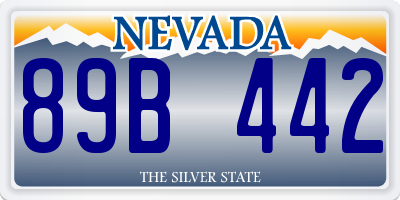 NV license plate 89B442