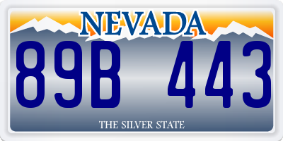 NV license plate 89B443