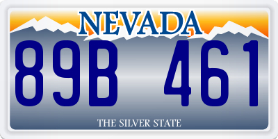 NV license plate 89B461