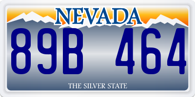 NV license plate 89B464