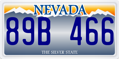 NV license plate 89B466