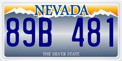 NV license plate 89B481