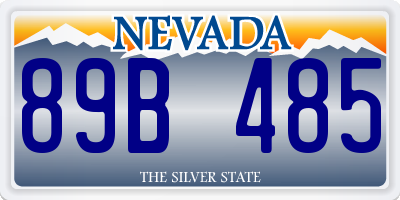 NV license plate 89B485