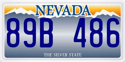 NV license plate 89B486