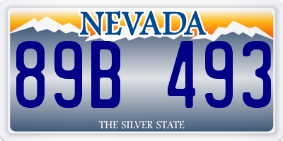 NV license plate 89B493