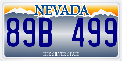 NV license plate 89B499
